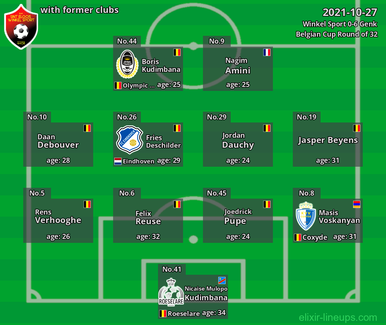 Winkel Sport with latter clubs 2021-10-27