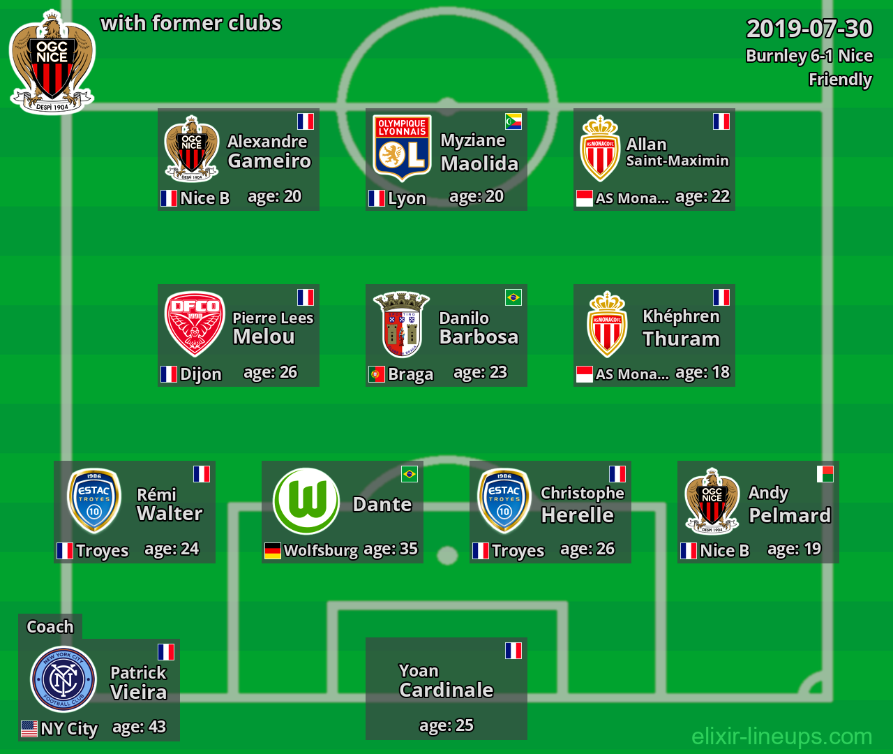 Nice with latter clubs 2019-07-30