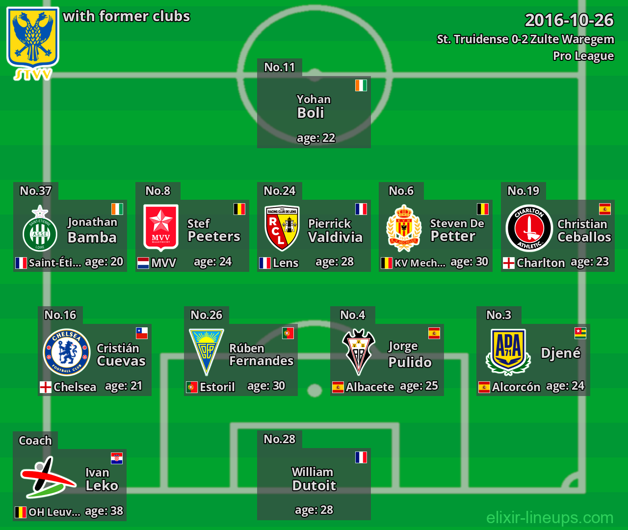 St. Truidense with latter clubs 2016-10-26