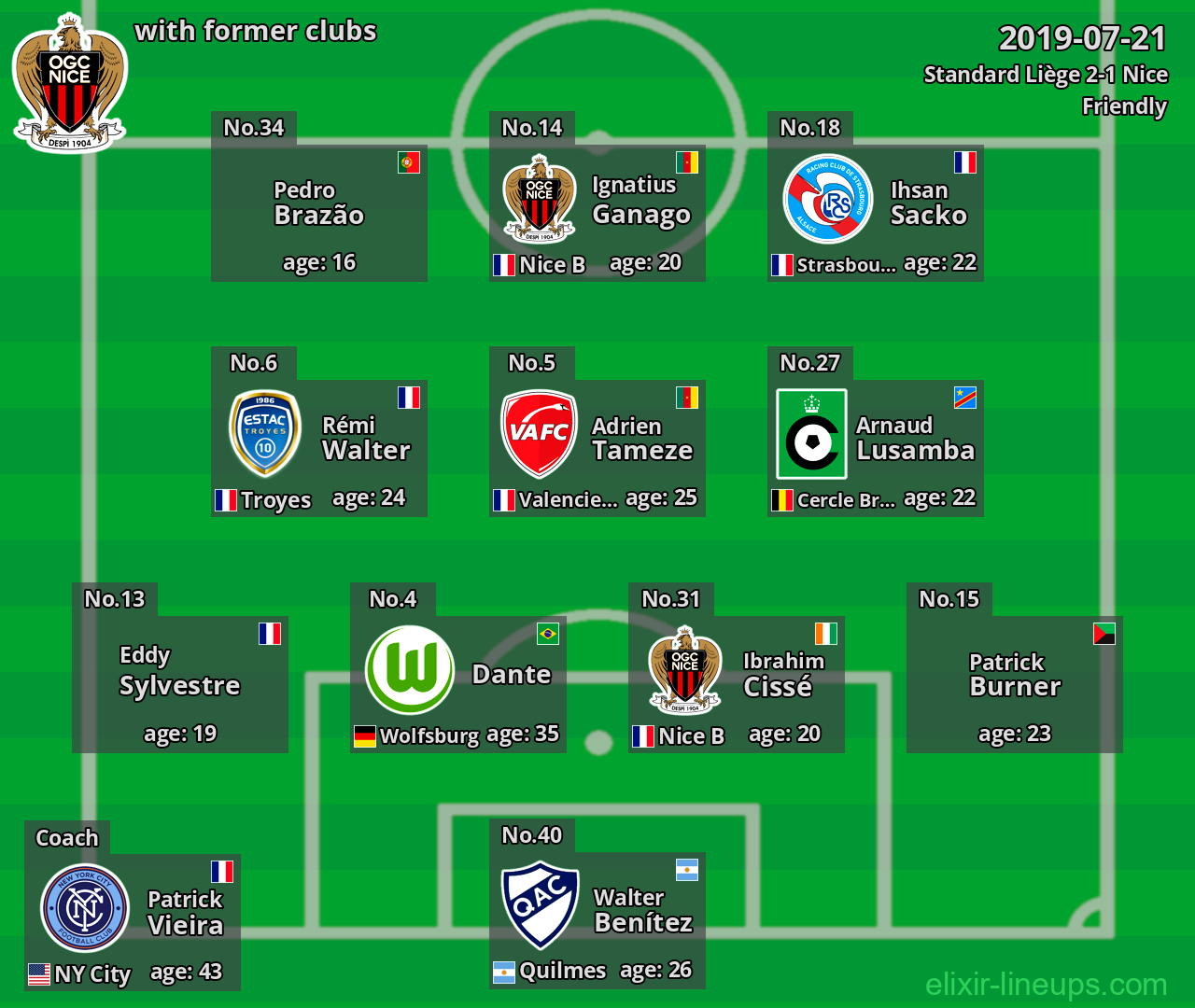 Nice with latter clubs 2019-07-21